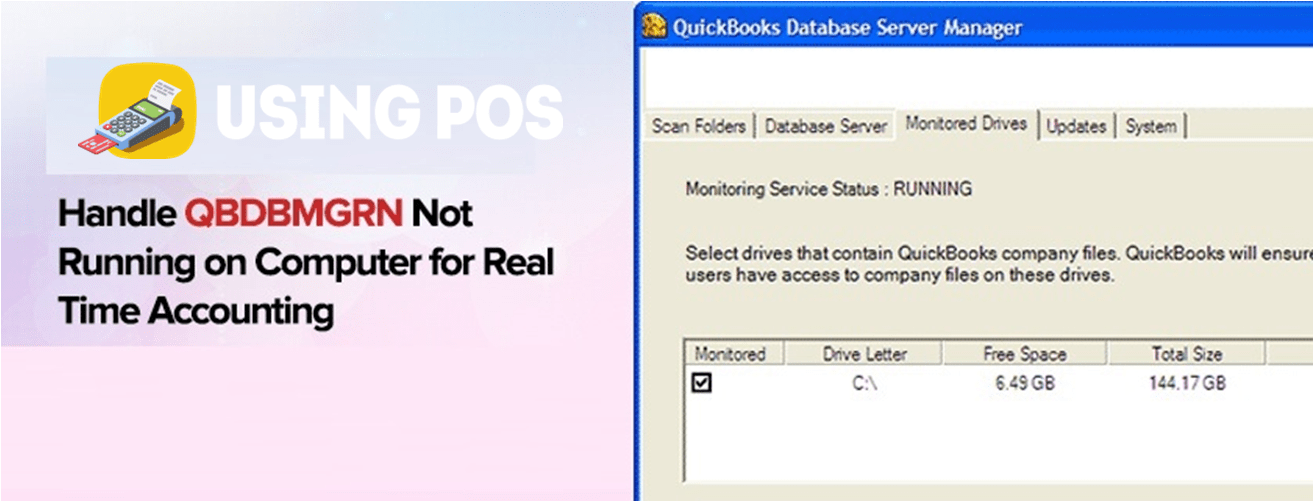 Handle QBDBMGRN Not Running on Computer for Real Time Accounting