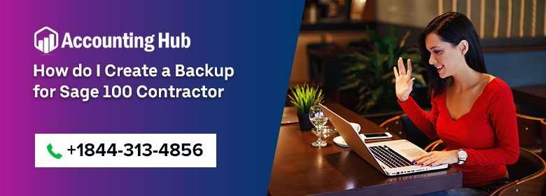 create a backup for sage 100 contractor